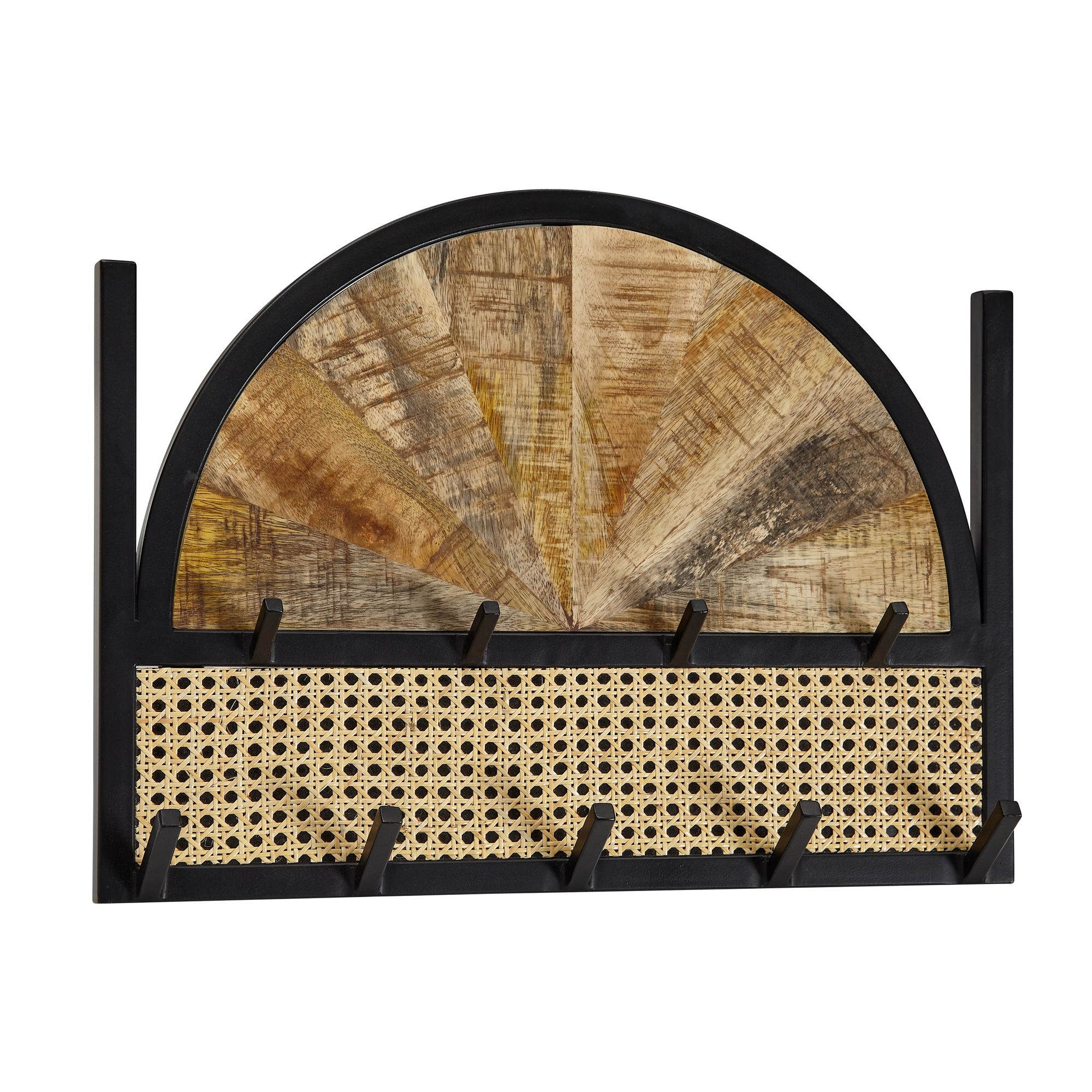 Wandkapstok massief hout 53x40x7,5 cm garderobekast hal