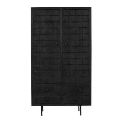 Zwarte servieskast Brandy Black | 2 deuren 4 lades