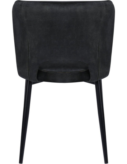 Eetkamer Stoel Amalia Industrieel Design | Velvet Antraciet - Industrieelinhuis.nl
