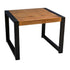 Salontafel klein vierkant Industrieel Design | Mangohout en Staal | 60x60x45cm
