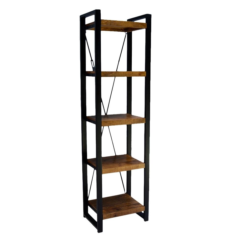 Boekenkast industrieel mangohout