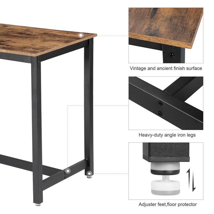 Bartafel Industrieel Design | Houtlook en Staal | 120x60x90cm - Industrieelinhuis.nl