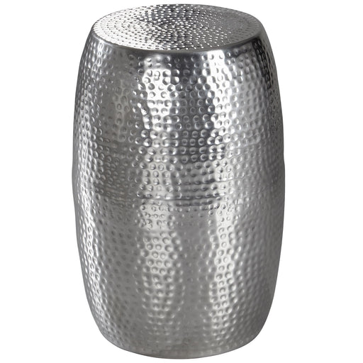 Beistelltisch 30x49,5x30cm Aluminium Silber Dekotisch orientalisch rund | Kleiner Hammerschlag Abstelltisch | Designer Ablagetisch Metall modern | Anstelltisch schmal - Industrieelinhuis.nl
