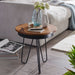 Beistelltisch 43 x 45 x 43 cm WL5.680 Sheesham Holz Metall Couchtisch | Industrial Style Echtholz Tischchen Wohnzimmer | Holztisch Sofatisch Metallbeine | Anstelltisch Dekotisch Rosenholz - Industrieelinhuis.nl