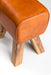 Design Turnbock Sitzhocker Braun 40 x 30 x 47 cm | Turnhocker Hocker Lederhocker Springbock | Beistellhocker Echtleder Fußhocker - Industrieelinhuis.nl
