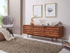 HiFi Lowboard WL5.636 Sheesham Massivholz Landhaus TV Kommode 147x50x38cm | Fernsehschrank Unterschrank mit 3 Türen | Fernsehtisch Ablagefach | Fernsehkommode TV Möbel - Industrieelinhuis.nl