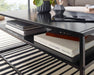 Couchtisch 100x60x45 cm Metall Wohnzimmertisch Industrial Schwarz | Sofatisch Stahl mit Stauraum | Loungetisch mit Ablagefach | Kaffeetisch Beistelltisch Eckig - Industrieelinhuis.nl