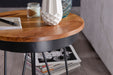 Beistelltisch 43 x 45 x 43 cm WL5.680 Sheesham Holz Metall Couchtisch | Industrial Style Echtholz Tischchen Wohnzimmer | Holztisch Sofatisch Metallbeine | Anstelltisch Dekotisch Rosenholz - Industrieelinhuis.nl