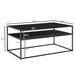 Couchtisch 100x60x45 cm Metall Wohnzimmertisch Industrial Schwarz | Sofatisch Stahl mit Stauraum | Loungetisch mit Ablagefach | Kaffeetisch Beistelltisch Eckig - Industrieelinhuis.nl