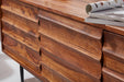 HiFi Lowboard WL5.636 Sheesham Massivholz Landhaus TV Kommode 147x50x38cm | Fernsehschrank Unterschrank mit 3 Türen | Fernsehtisch Ablagefach | Fernsehkommode TV Möbel - Industrieelinhuis.nl