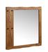 Wandspiegel Sheesham Massivholz 80x80x3 cm Design Flurspiegel Baumkante | Hängespiegel Modern mit Haken | Spiegel Wand Groß | Moderner Garderobenspiegel - Industrieelinhuis.nl