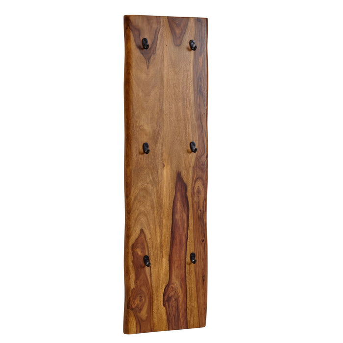 Wandgarderobe 140x40x4 cm Sheesham - Industrieelinhuis.nl