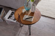 Beistelltisch 43 x 45 x 43 cm WL5.680 Sheesham Holz Metall Couchtisch | Industrial Style Echtholz Tischchen Wohnzimmer | Holztisch Sofatisch Metallbeine | Anstelltisch Dekotisch Rosenholz - Industrieelinhuis.nl