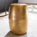 Beistelltisch 30x49,5x30cm Aluminium Gold Dekotisch orientalisch rund | Kleiner Hammerschlag Abstelltisch | Designer Ablagetisch Metall modern | Anstelltisch schmal - Industrieelinhuis.nl