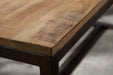 Esszimmertisch 120x77x60 cm Mango Massivholz / Metall Vintage Esstisch | Küchentisch Massiv Klein | Holztisch Esszimmer | Kleiner Speisetisch Holz - Industrieelinhuis.nl