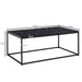 Couchtisch 100x60x40 cm mit Marmor Optik Schwarz | Wohnzimmertisch mit Metall-Gestell | Sofatisch Eckig Tisch Wohnzimmer | Beistelltisch - Industrieelinhuis.nl