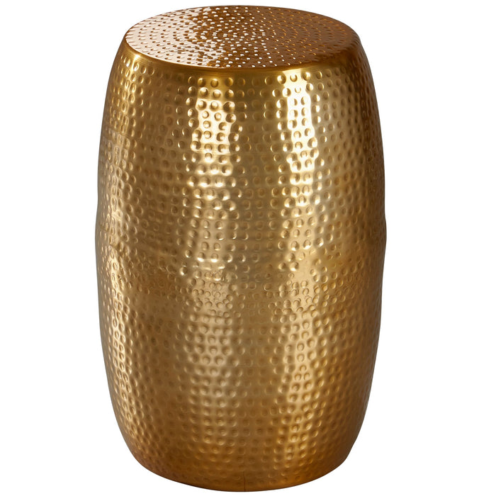 Beistelltisch 30x49,5x30cm Aluminium Gold Dekotisch orientalisch rund | Kleiner Hammerschlag Abstelltisch | Designer Ablagetisch Metall modern | Anstelltisch schmal - Industrieelinhuis.nl
