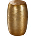 Beistelltisch 30x49,5x30cm Aluminium Gold Dekotisch orientalisch rund | Kleiner Hammerschlag Abstelltisch | Designer Ablagetisch Metall modern | Anstelltisch schmal - Industrieelinhuis.nl