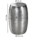 Beistelltisch 30x49,5x30cm Aluminium Silber Dekotisch orientalisch rund | Kleiner Hammerschlag Abstelltisch | Designer Ablagetisch Metall modern | Anstelltisch schmal - Industrieelinhuis.nl
