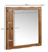 Wandspiegel Sheesham Massivholz 80x80x3 cm Design Flurspiegel Baumkante | Hängespiegel Modern mit Haken | Spiegel Wand Groß | Moderner Garderobenspiegel - Industrieelinhuis.nl