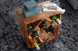 Weinregal WL5.673 Sheesham Massivholz 40x40x25cm Holzregal 8 Flaschen | Kleines Flaschenregal Standregal schmal | Design Getränkehalter Holz | Weinflaschenhalter stehend massiv | Regal - Industrieelinhuis.nl
