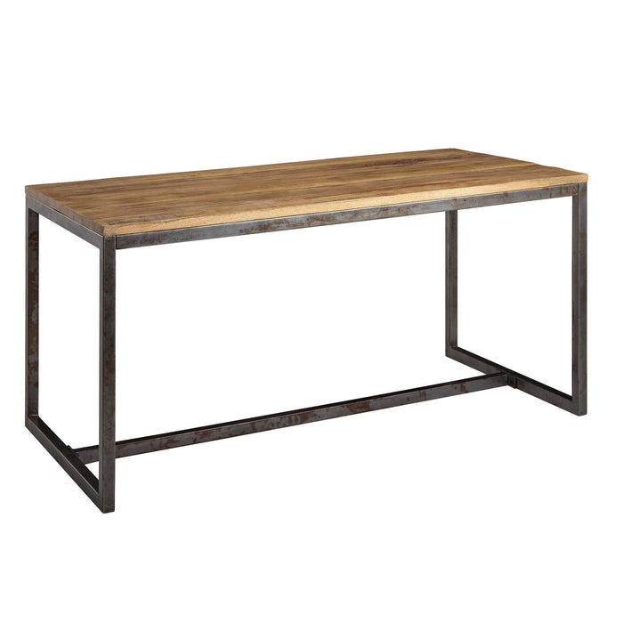 Esszimmertisch 120x77x60 cm Mango Massivholz / Metall Vintage Esstisch | Küchentisch Massiv Klein | Holztisch Esszimmer | Kleiner Speisetisch Holz - Industrieelinhuis.nl