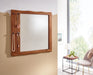 Wandspiegel Sheesham Massivholz 80x80x3 cm Design Flurspiegel Baumkante | Hängespiegel Modern mit Haken | Spiegel Wand Groß | Moderner Garderobenspiegel - Industrieelinhuis.nl