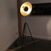 Vloerlamp / Driepoot - Studiolamp Industrieel Design | Zwart met Goud | 179cm - Industrieelinhuis.nl