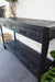 Sidetable / Dressoir met lades Industrieel Design | Zwart Mangohout en Staal | 120x35x76cm - Industrieelinhuis.nl