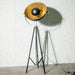 Vloerlamp / Driepoot - Studiolamp Industrieel Design | Zwart met Goud | 180cm - Industrieelinhuis.nl