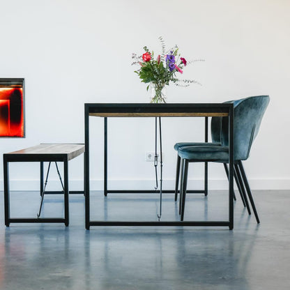 Eetkamer Stoel Amalia Industrieel Design | Velvet Antraciet - Industrieelinhuis.nl