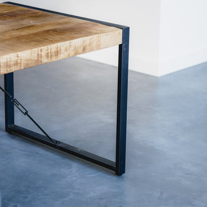 Eettafel / Keukentafel Industrieel Design | Mangohout en Staal | 220x90x76cm - Industrieelinhuis.nl