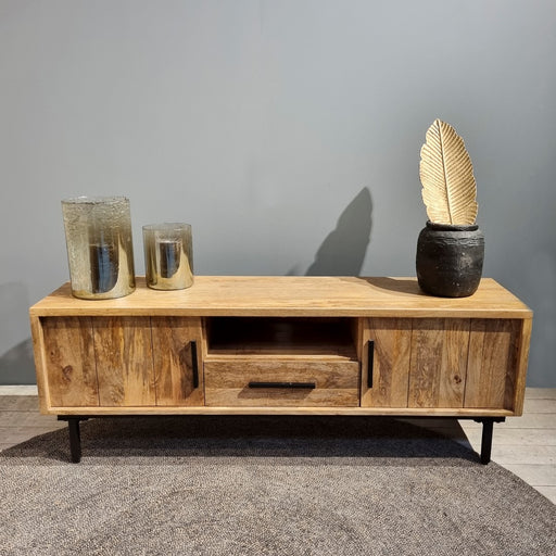 TV-meubel Mango hout | Industrieel Design | 150x40x50cm - Industrieelinhuis.nl