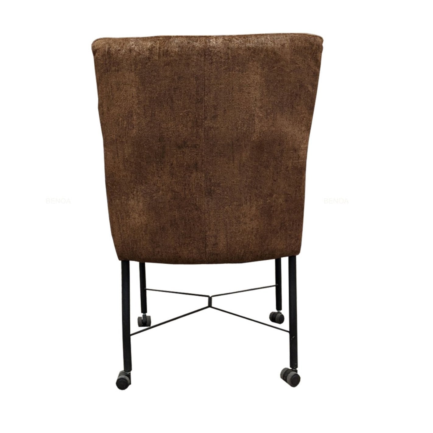 Eetkamer Stoel London Industrieel Design | Microvezel Bruin (Suede look) - Industrieelinhuis.nl