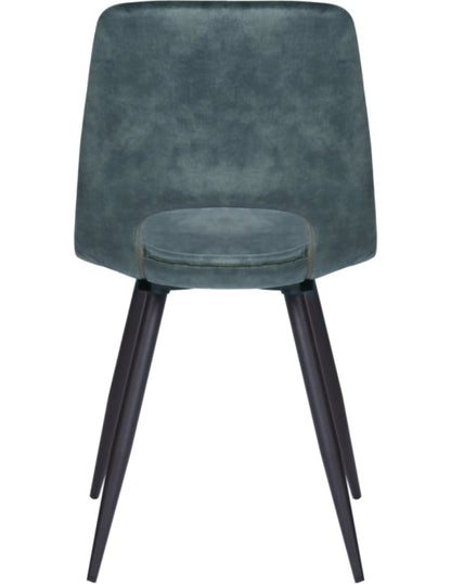 Eetkamer Stoel Nick Industrieel Design | Microvezel Blauw (Suede look) - Industrieelinhuis.nl