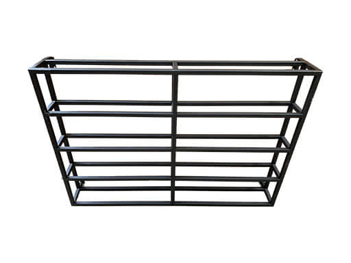 Chique Wijnrek Wandrek 8 flessen Industrieel Design | Zwart Staal | 71x8x50cm - Industrieelinhuis.nl