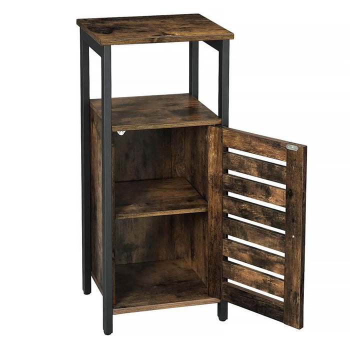 Smal staand kastje Industrieel Design | Houtlook en Staal | 37x30x81cm - Industrieelinhuis.nl