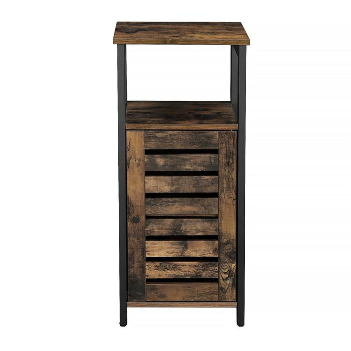 Smal staand kastje Industrieel Design | Houtlook en Staal | 37x30x81cm - Industrieelinhuis.nl