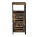 Smal staand kastje Industrieel Design | Houtlook en Staal | 37x30x81cm - Industrieelinhuis.nl