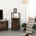 Smal staand kastje Industrieel Design | Houtlook en Staal | 37x30x81cm - Industrieelinhuis.nl