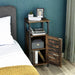 Smal staand kastje Industrieel Design | Houtlook en Staal | 37x30x81cm - Industrieelinhuis.nl