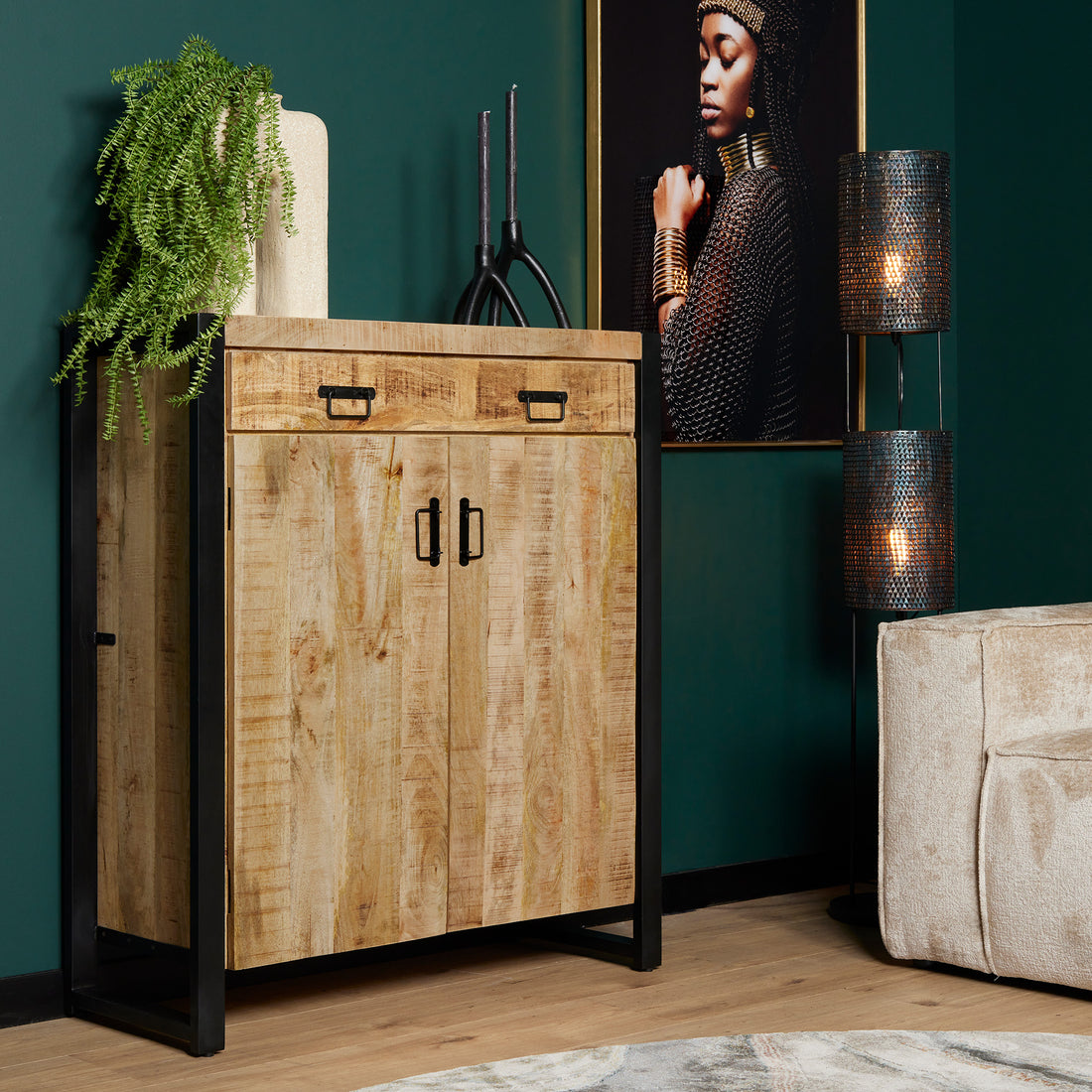 Kabinet kast Boaz | 100 cm - Industrieelinhuis.nl