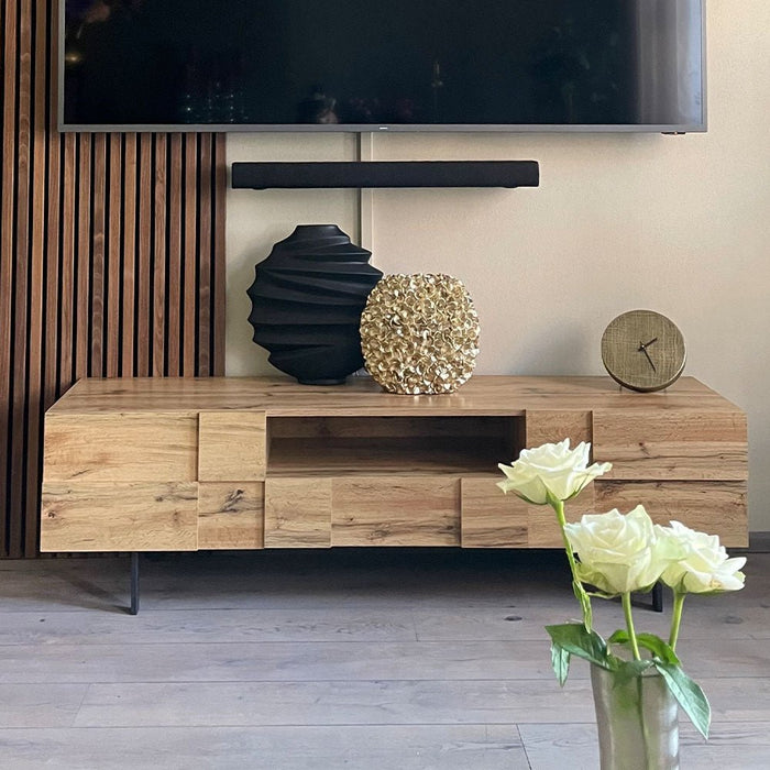 TV-meubel 160x46x43 cm houten TV-dressoir TV-meubel - Industrieelinhuis.nl